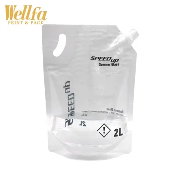 Clear Soap & Detergent Spout Pouch design example UPS-0501