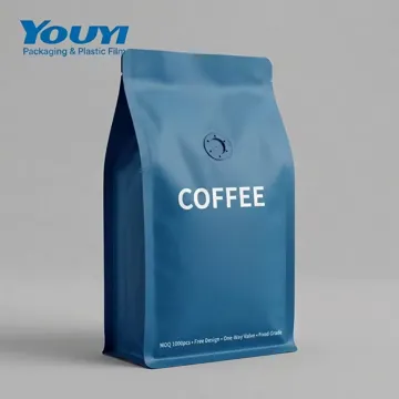 Coffee Flat-Bottom Pouch design example UPS-0528