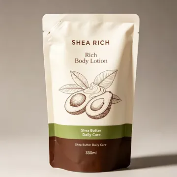 Body Lotion Stand-Up Pouch design example UPS-0533