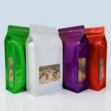 Matte Coffee & Nut Flat-Bottom Pouch design example UPS-0541