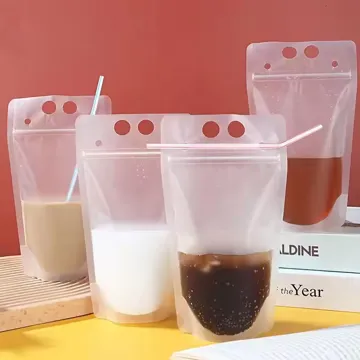 Clear Juice & Liquid Coffee Stand-Up Pouch design example UPS-0544