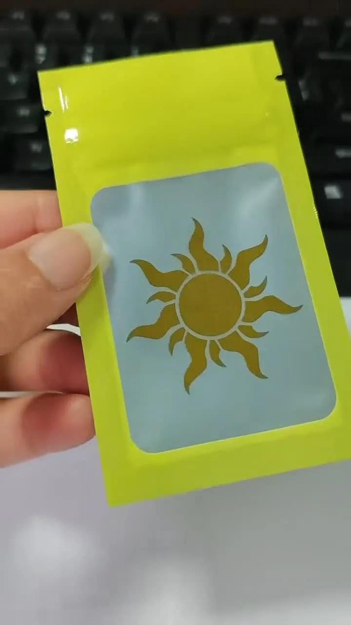 Gold foil packaging material sample video cover