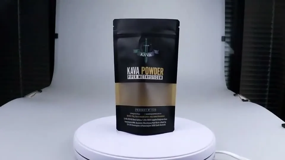 Matte black kraft pouch sample video cover