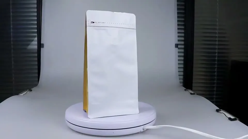 White-and-gold pouch sample video cover